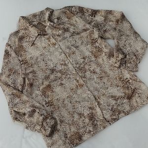 Handsewn animal print blouse